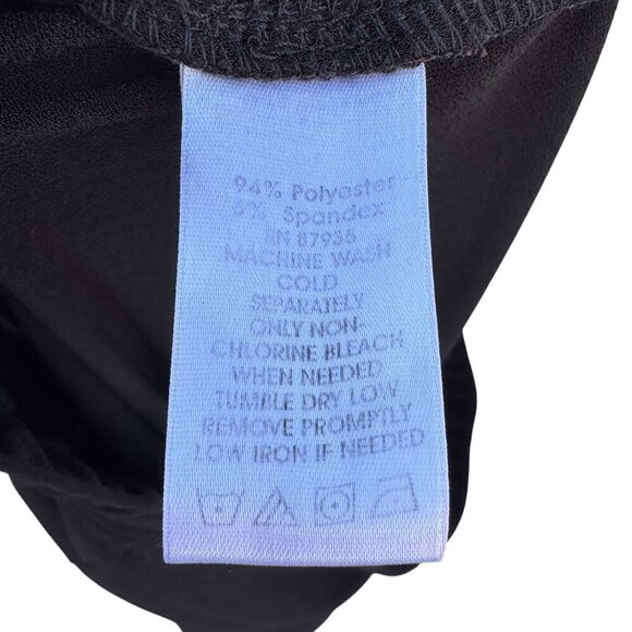 Simonton Says Womens Stretch Black Wide-Leg Side Hem Slit Cropped Dress Pants L - Picture 7 of 8